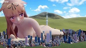 giantess mmd city destruction masturbation huge size fetish play?