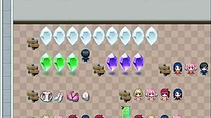 cheer girl teases with full gallery blowjobs in hentai game