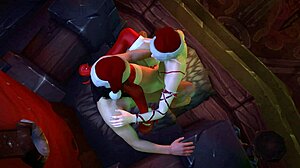 Sissy elf slut rides santa candy cane cowgirl anal pov hard