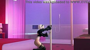 2b from nier automata delivers private seductive dance with huge oppai tits