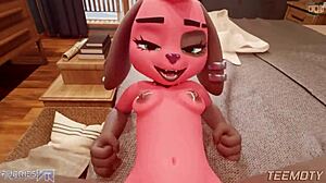 big titted furry babe takes pov missionary pounding with nipple tweaks 😍🍑