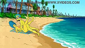 Married Beach Housewife Slut Fucked Hard in Cartoon Parody Compilation!