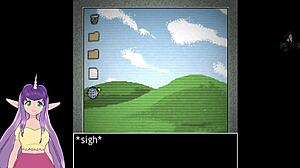 she screams through quick rough pussy fucks in this uncensored hentai game