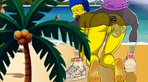 Married Beach Housewife Slut Fucked Hard in Cartoon Parody Compilation!