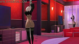 2b from nier automata delivers private seductive dance with huge oppai tits