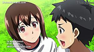 two sexy anime girls lick pussy then fuck doggystyle creampie