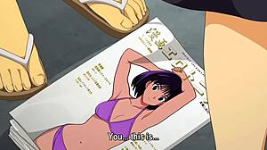 a busty hentai teen wanders outdoors and gets fucked doggystyle to creampie