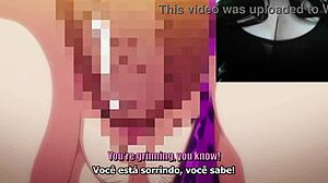 chubby goth's huge tits balloon in oiled hentai tease