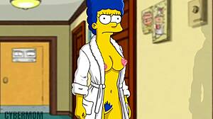 Married Simpsons Housewife Sucks and Fucks Monster Black Cocks in Wedding Parody Compilation