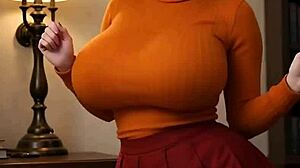 velma's pregnant tits and huge ass beg for scooby kisses