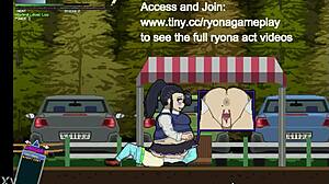 Love blue-haired lady pleasuring fat woman in Happy Heart Pan