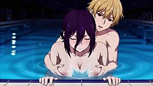 reze rewards denji with poolside blowjob fuck