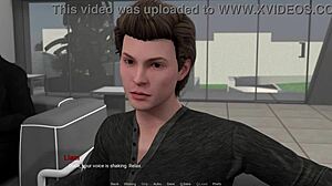 chloe's slick handjob on liam drips cum in away from home tease