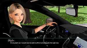 fucking a horny white-haired girl's hot pussy deep in the forest