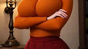 velma's pregnant tits and huge ass beg for scooby kisses
