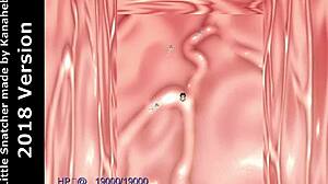 little snatcher aoi gets swallowed by giant belly digestion in anime game