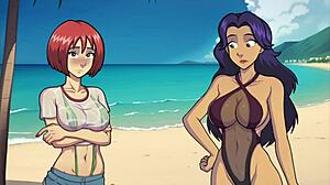 Witch Hunter Part 23 Redhead Babe Bondage Beach Creampie Gameplay