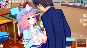 Koikatsu Touhou Yuyuko Big Tits Handjob Blowjob Rubbing 3DCG Hentai Game Animation