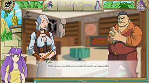 lyla's curse unfolds part 5 as busty elf babe handjobs muscular monster cock by the bath with shaved pussy tease