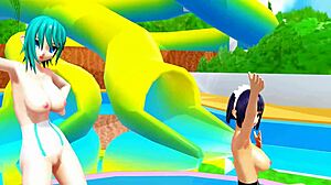 Super butt boobs clash in dead or alive street fight hentai brawl