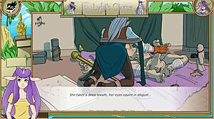 lyla's curse unfolds part 5 as busty elf babe handjobs muscular monster cock by the bath with shaved pussy tease