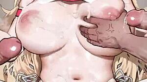 hard hentai gangbang packs non-stop group pounding action everywhere