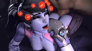 widowmaker's juicy ass bounces wildly in sfm pmv