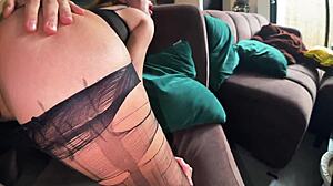 Use My Girlfriend's Big Tits Pussy for Birthday Deepthroat Spanking!