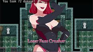 Erza Scarlet Tramples Big Ass in Nylon Pantyhose