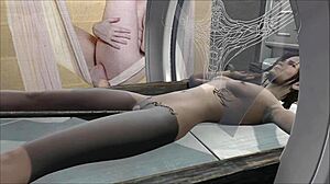 Fallout 4 Masturbation Room Fills Sexy Teen Brunette with Machine Fucking!