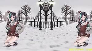 vr180 mmd chihaya dances seductively in 3d hololive hentai style