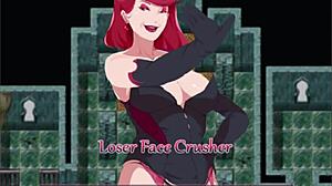 Erza Scarlet Tramples Big Ass in Nylon Pantyhose