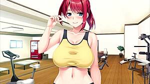 athletic hentai fitness instructor commands your every stroke in joi session part 2