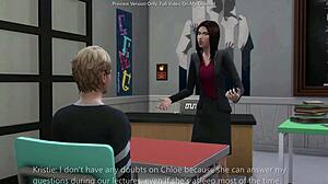 Asian Math Teacher Penetrated Doggystyle and Creampied by Student in Sims 4 3D Animation