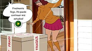 Velma’s Big Ass and Tits Get Fucked with Toys in Scooby Doo Hentai Game en Español