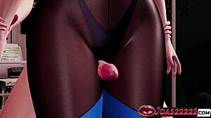 Sexy Miranda's 3D animation delivers thighjob fetish. Pantyhose bikini leads to reverse lift hard fuck moans POV missionary cumshot