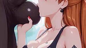 asuka takes massive black cock interracial ai hentai pounding