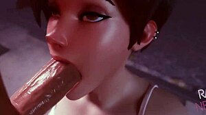 i can't get enough of this 3d tracer blowjob animation