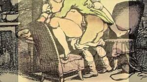 Vintage erotic drawings come alive with steamy poses and touches