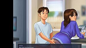 Stepmom's Tight Ass Gripped Hard During Anal Pounding