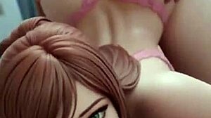 hey check this green-eyed hentai babe in lingerie huge tits squirting cum