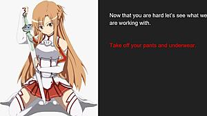 Asuna Yuuki teases with femdom nipple JOI commands