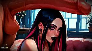 you ready for goth pink-black hair big ass tits monster cock pounding? 