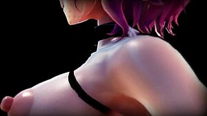 short hair girl dances droplets in another sexy 3d animation version