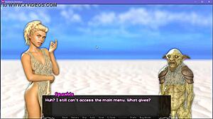 healslut crossdresses for bukkake creampie in fantasy game