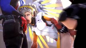 Handclap Overwatch Mercy Anal Cowgirl Big Tits Creampie Shock!