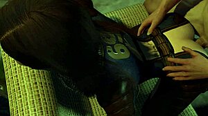 Fallout girl rides DRAGONBORN'S huge dick cowgirl style