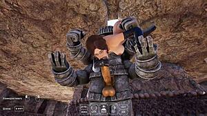 lara croft's deepthroat saves the day on giant robot statue 3d hentai creampie squirt!