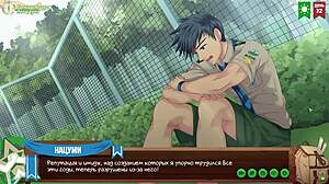 game friends camp frank talk with natsumi hints at yaoi hentai tension russian voiceover