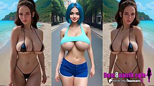 Ai's huge ass and tits slammed hardcore with futa creampies and facials uncensored!